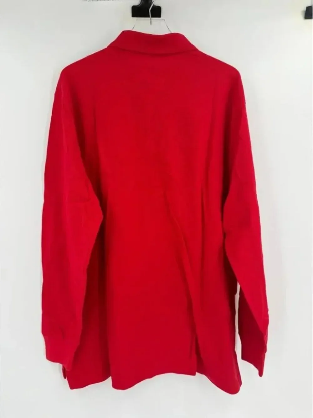 NEW POLO RALPH LAUREN Long Sleeve Polo Shirt Red 2XB Big MSRP: $170 Cotton